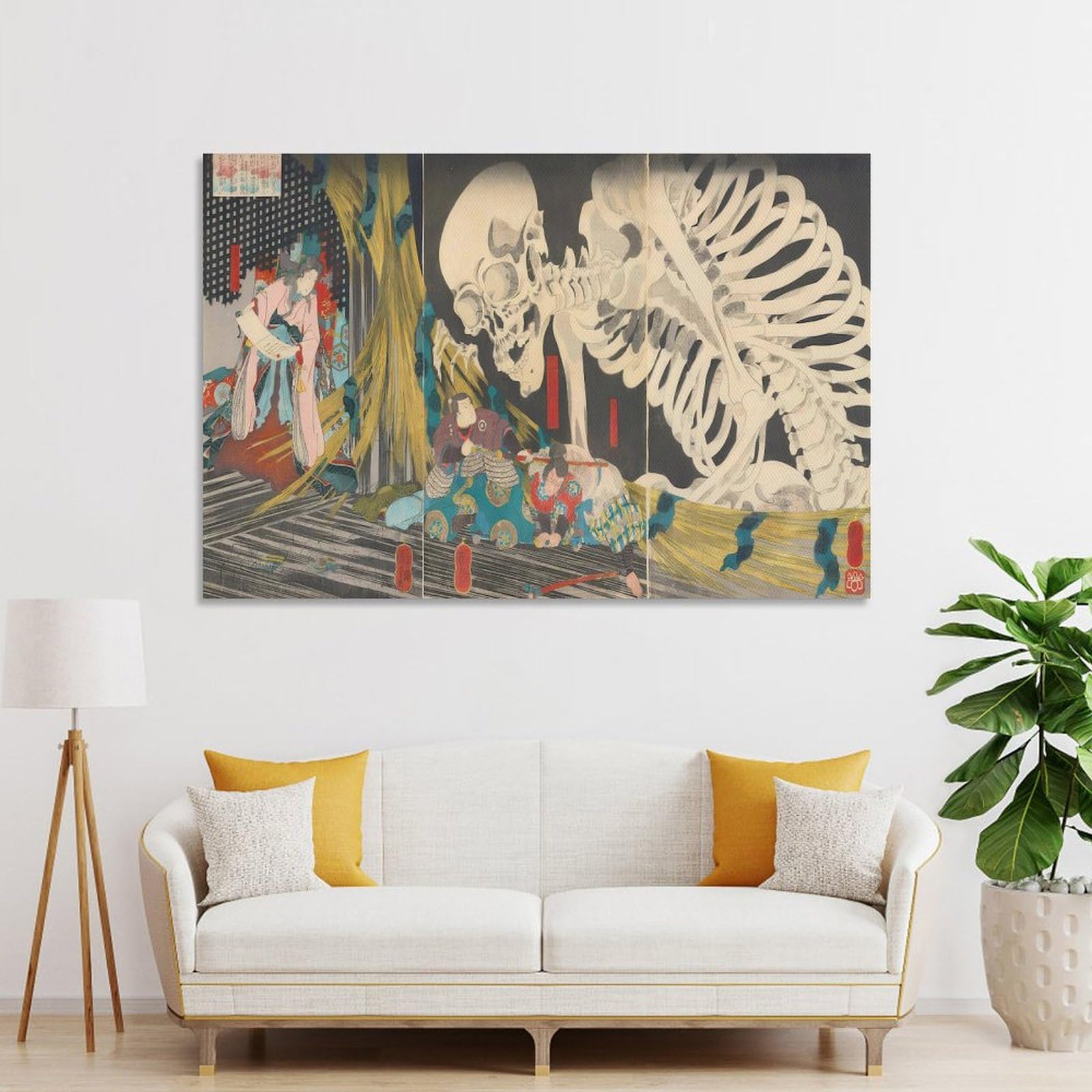 Amazon.co.jp: 歌川国芳 浮世絵師 相馬の古内裏 ポスター アートパネル